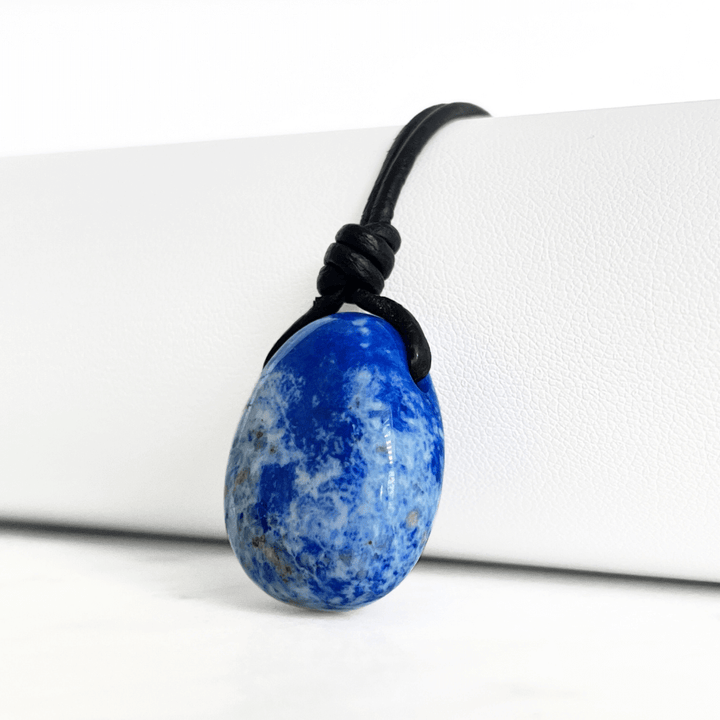 Blue Lapis Lazuli OOAK Gemstone Pendant - Night Sky Serenity by Luck Strings.