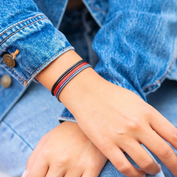 Sunset Set - Black, Red & Gray Cord Trio