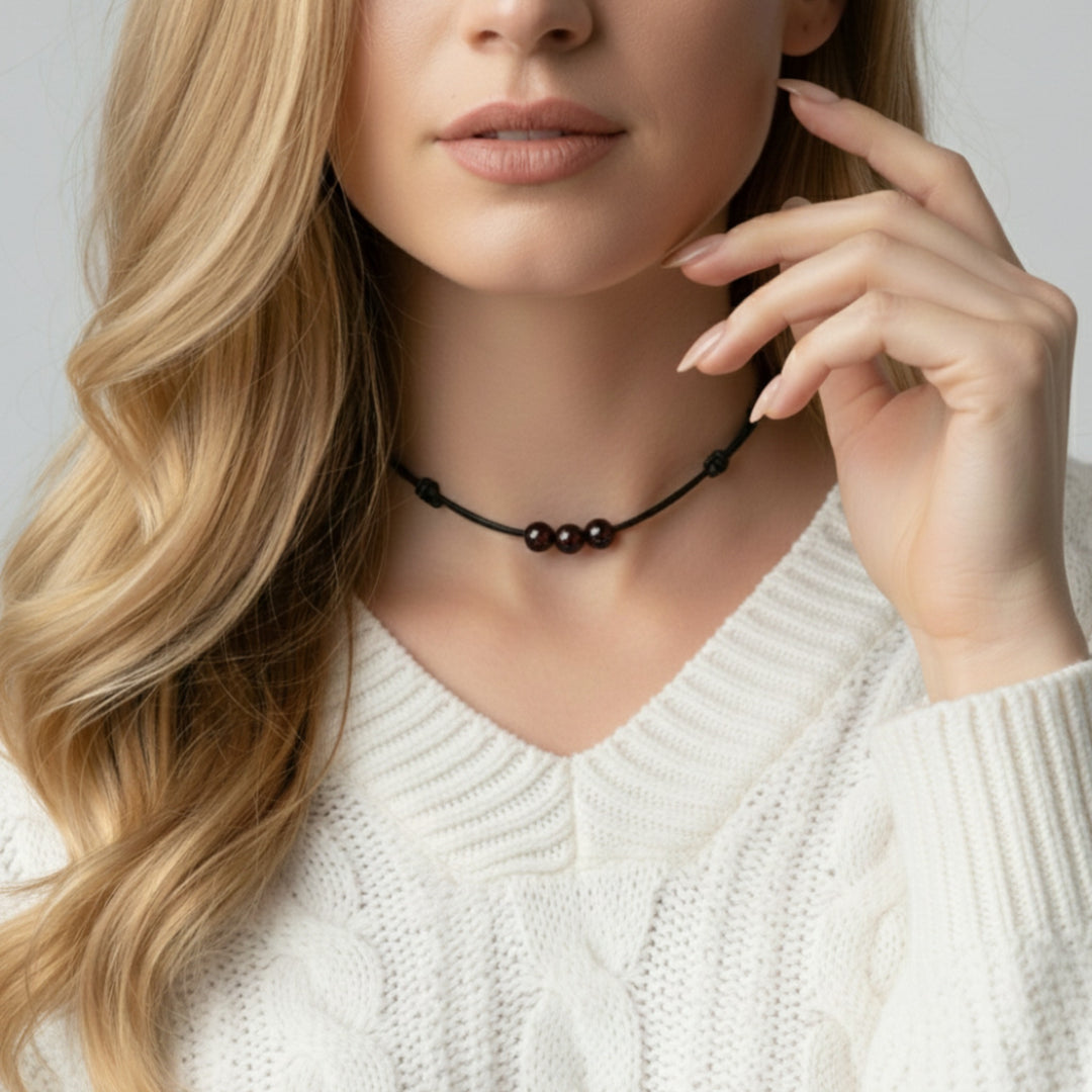 Garnet Beaded Choker