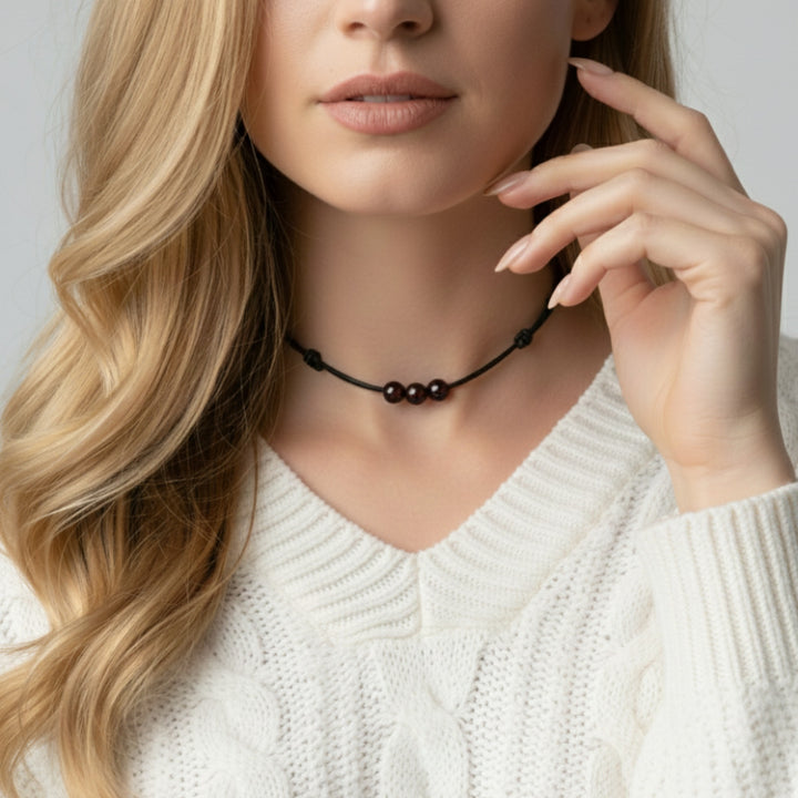 Garnet Beaded Choker