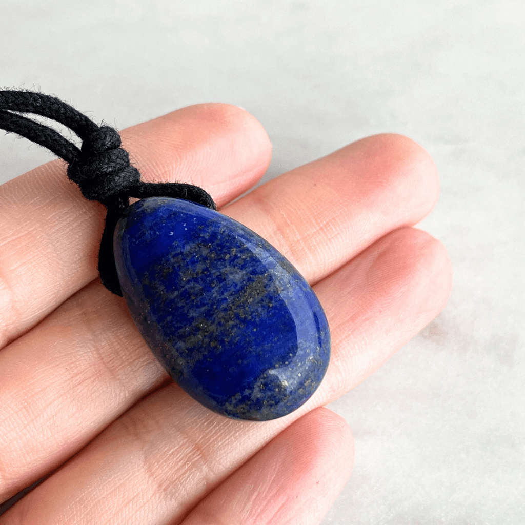 Lapis Lazuli Drop Pendant - Ethereal Beauty by Luck Strings.