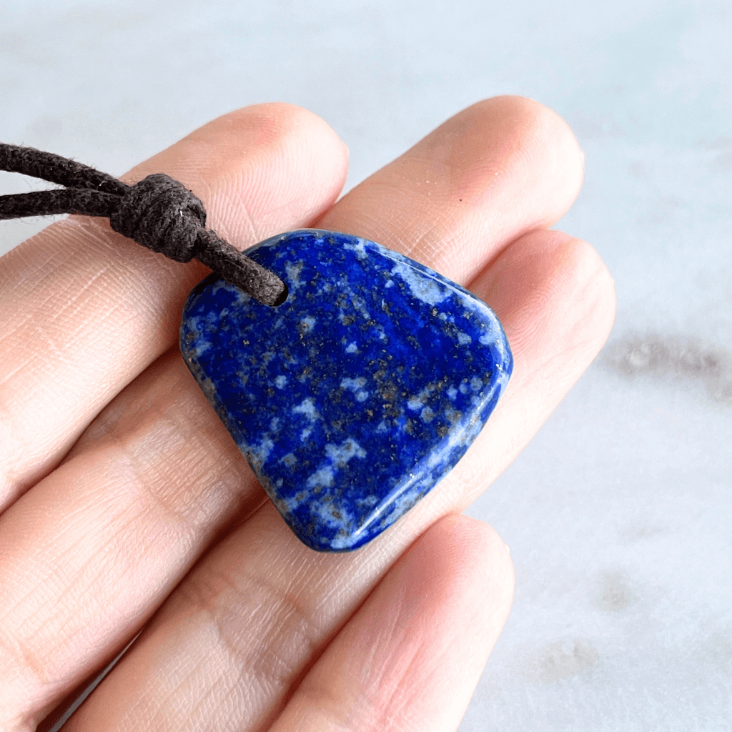 Lapis Lazuli OOAK Gemstone Pendant - Wisdom and Clarity by Luck Strings.