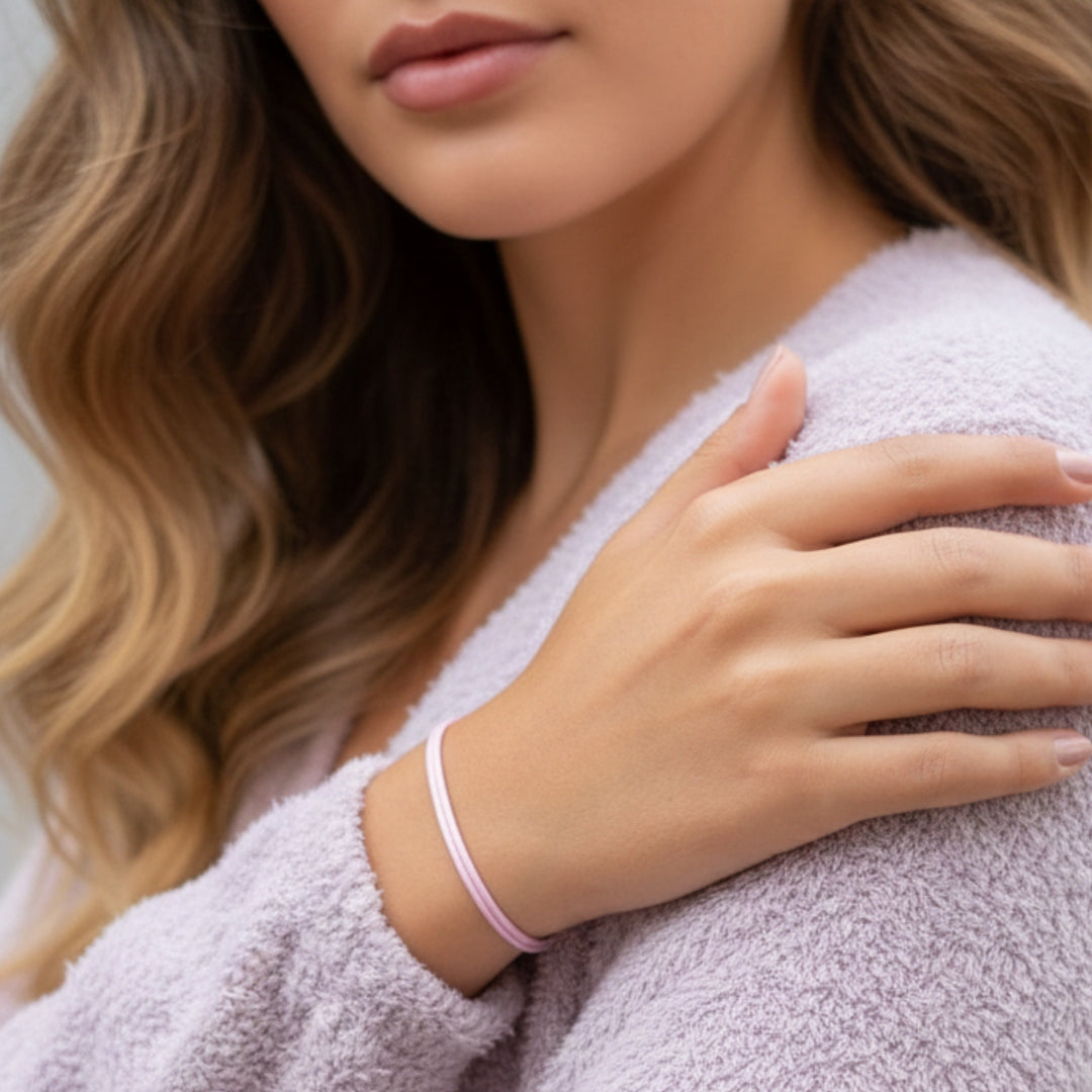 Waxed Trio Bracelet Purple/Pink/White