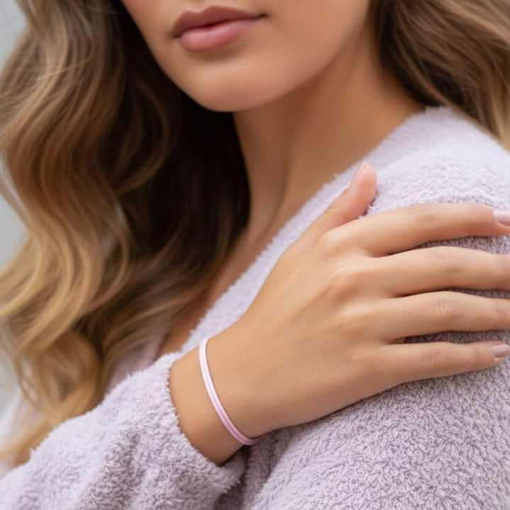 Waxed Trio Bracelet Purple/Pink/White