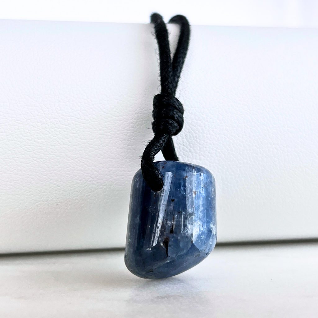 A one-of-a-kind Natural Kyanite pendant showcasing its unique beauty and elegance.