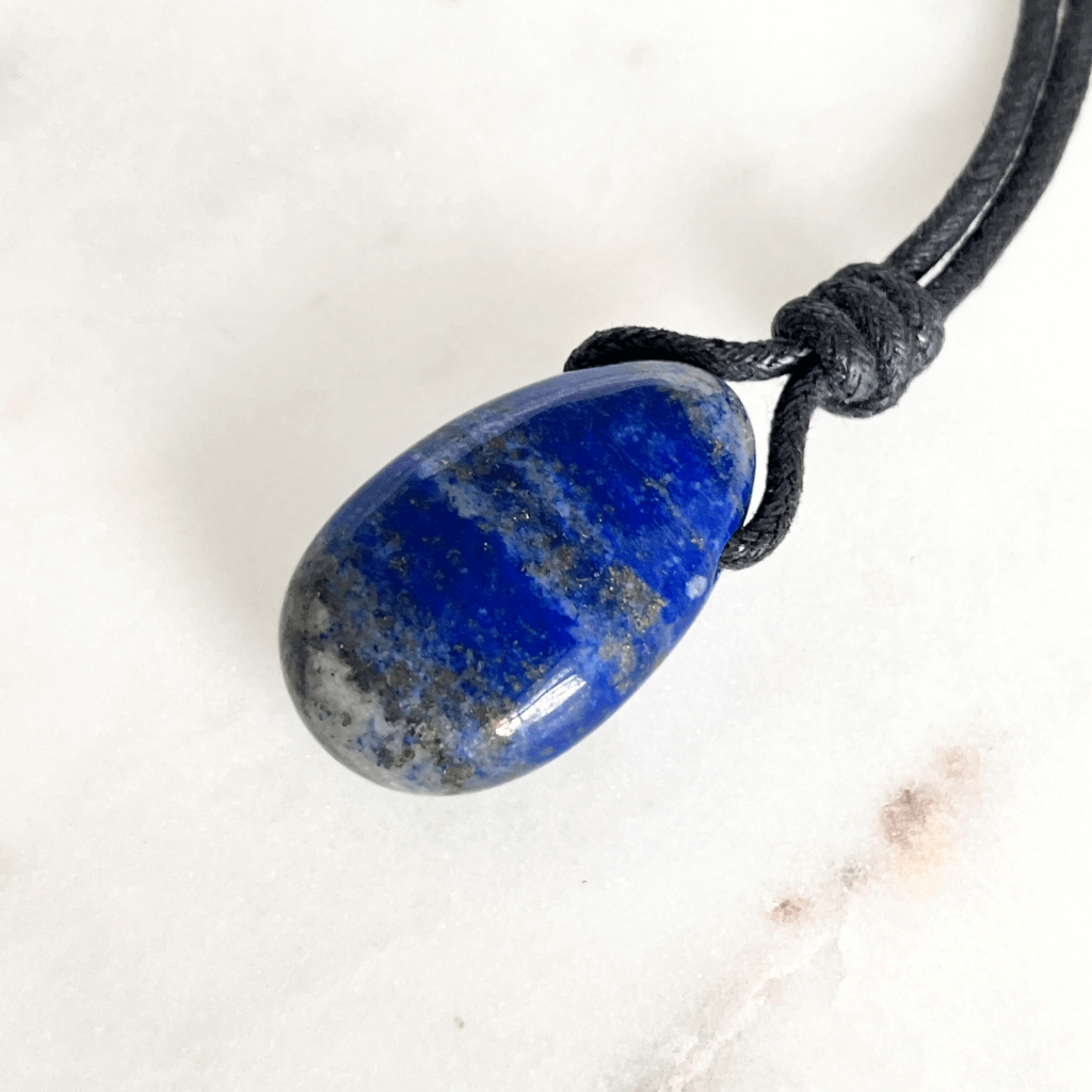 Blue Lapis Lazuli OOAK Gemstone Pendant - Cosmic Splendor by Luck Strings.