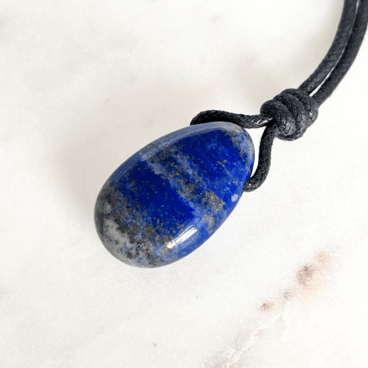 Blue Lapis Lazuli OOAK Gemstone Pendant - Cosmic Splendor by Luck Strings.