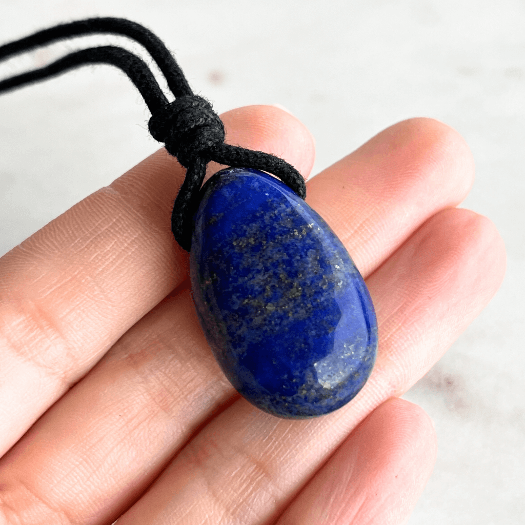 Lapis Lazuli Drop Pendant - Ethereal Beauty by Luck Strings.