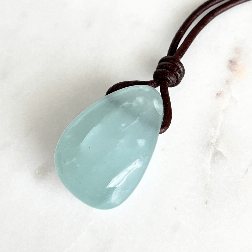 Soothing Elegance Aquamarine Pendant