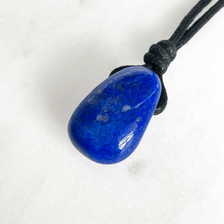 Blue Lapis Lazuli OOAK Gemstone Pendant - Celestial Harmony by Luck Strings.