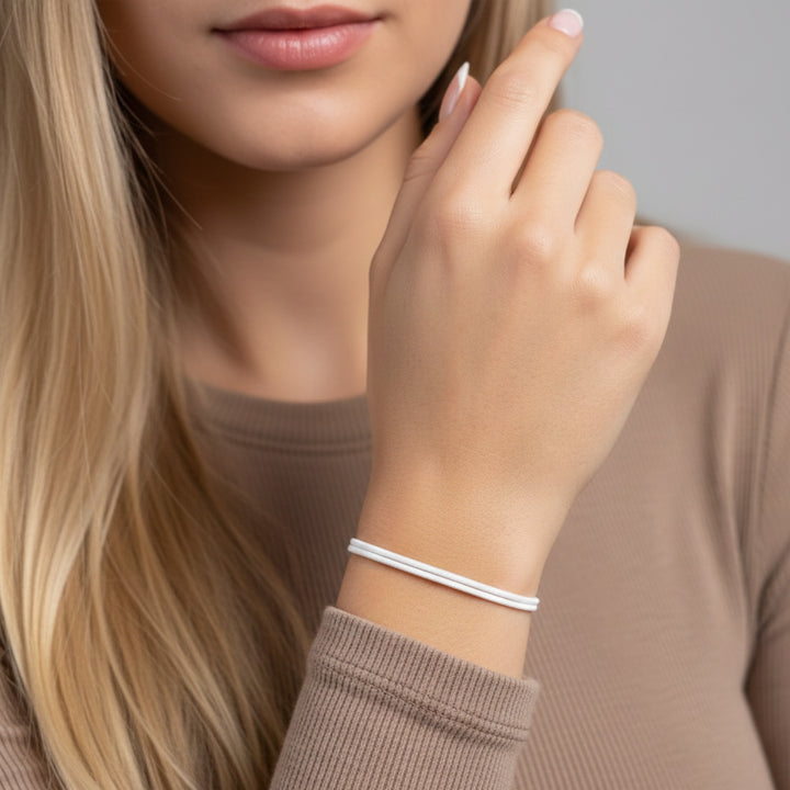 Waxed Trio Bracelet Purple/Pink/White