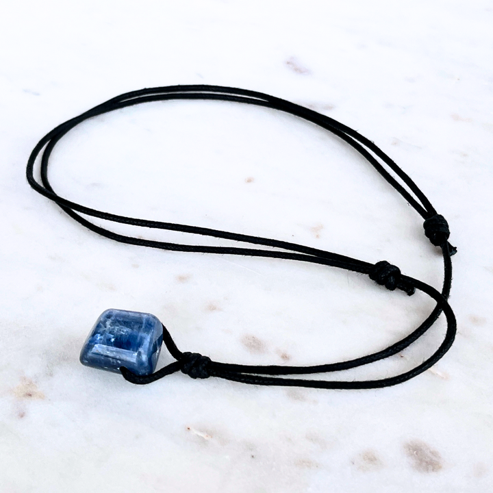 A one-of-a-kind Natural Kyanite pendant showcasing its unique beauty and elegance.