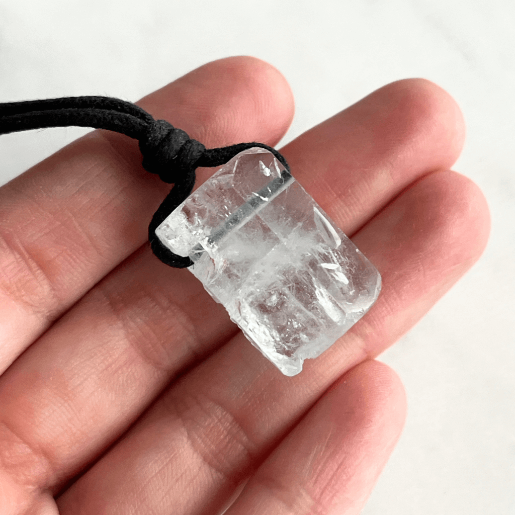 Raw OOAK Aquamarine Gemstone Pendant - Tranquil Waters by Luck Strings.