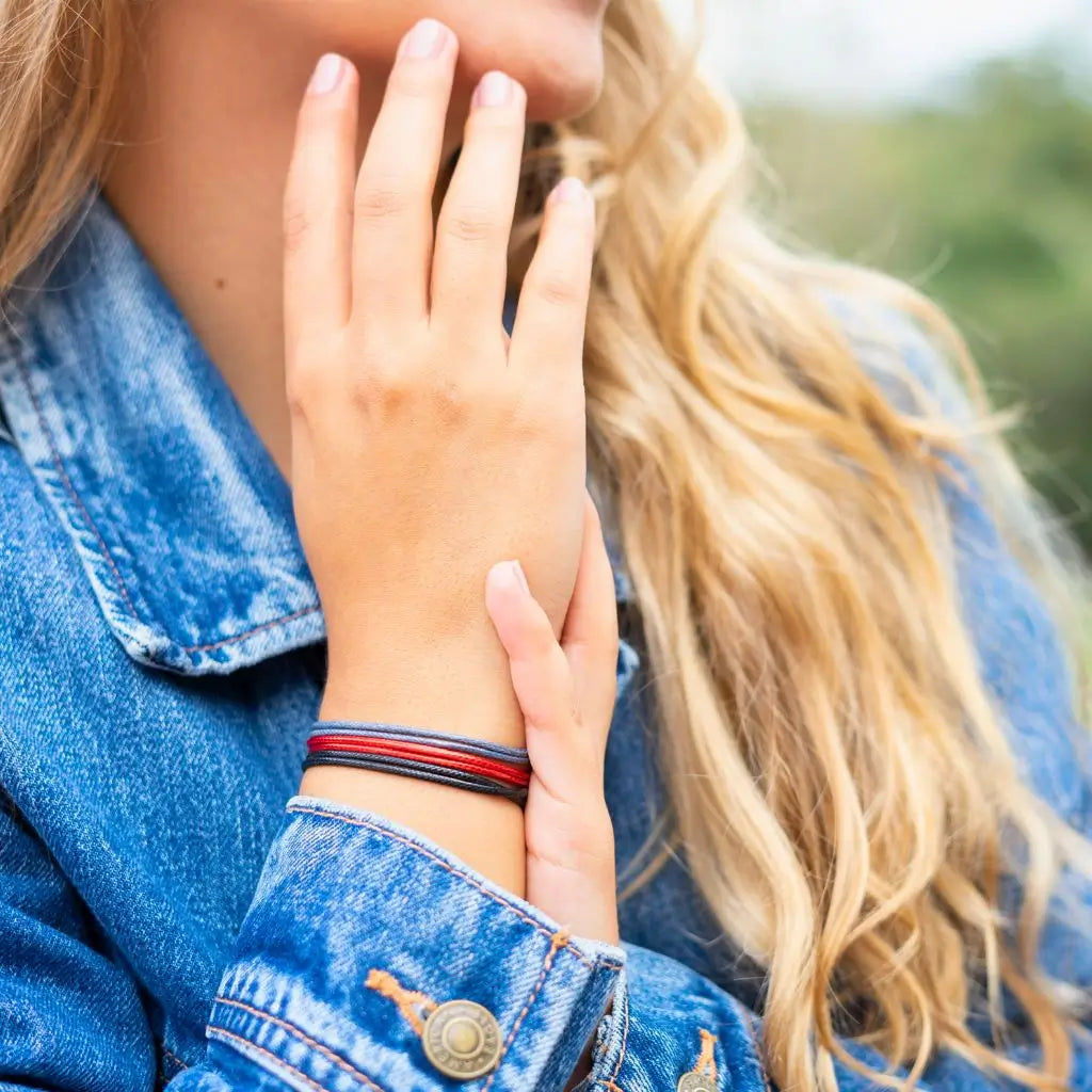 Sunset Set - Black, Red & Gray Cord Trio