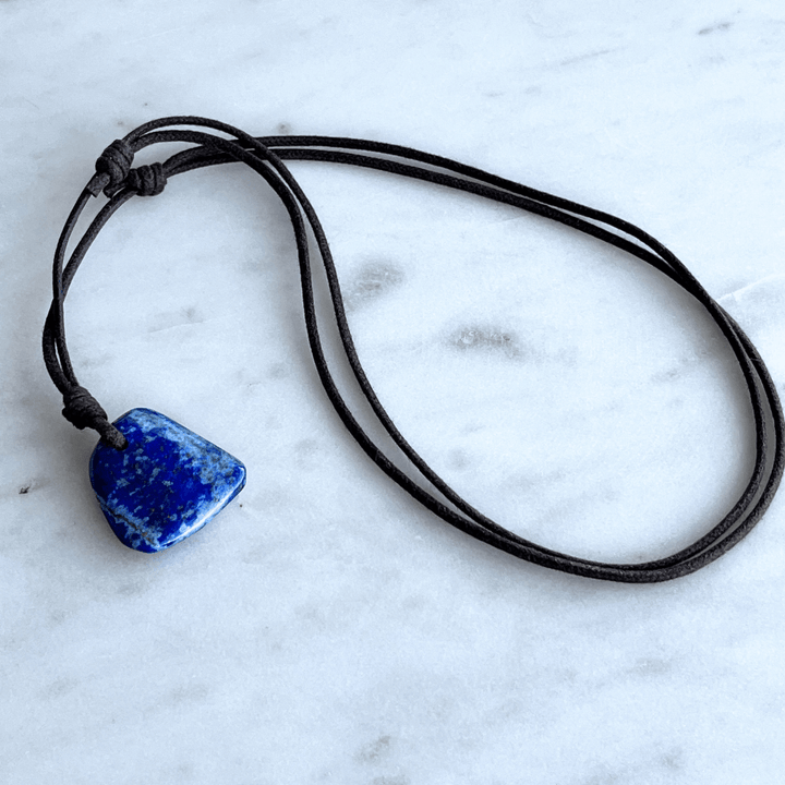Lapis Lazuli OOAK Gemstone Pendant - Wisdom and Clarity by Luck Strings.