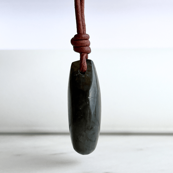 Labradorite Drop Gemstone Pendant OOAK - A symbol of mystical elegance and transformation by Luck Strings.