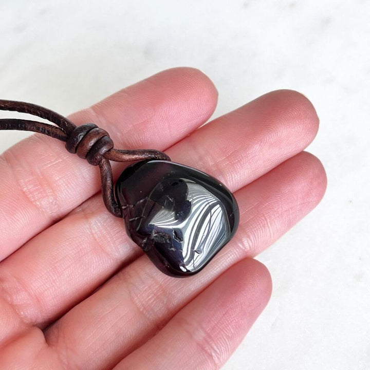 Natural Red Garnet Pendant Necklace OOAK - Passionate Elegance by Luck Strings.