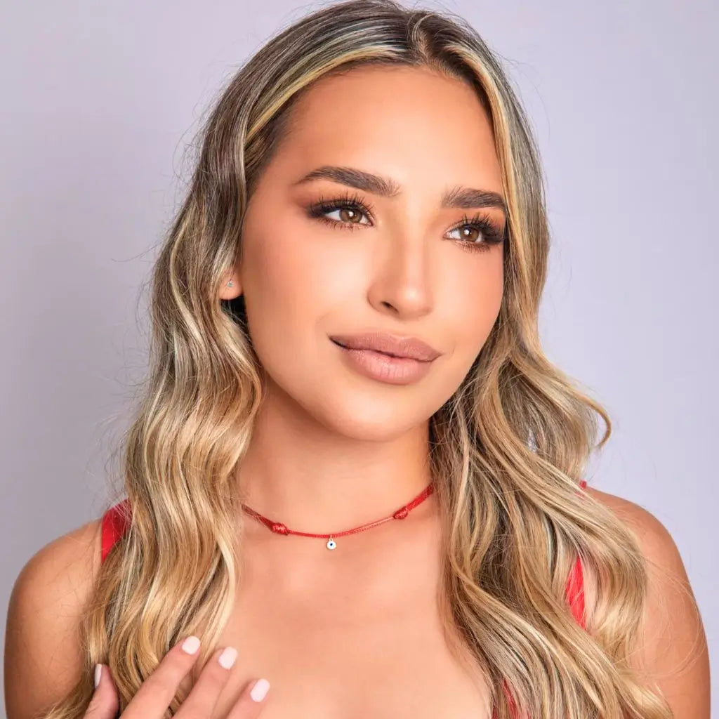 Adjustable 14K gold filled evil eye choker - Luck Strings