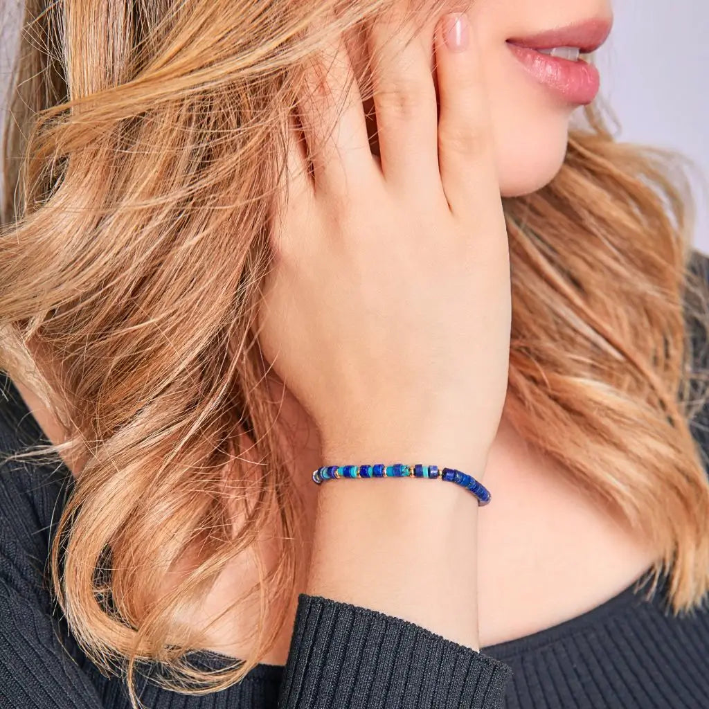 Lapis Lazuli & Turquoise Bracelet | 14K Gold