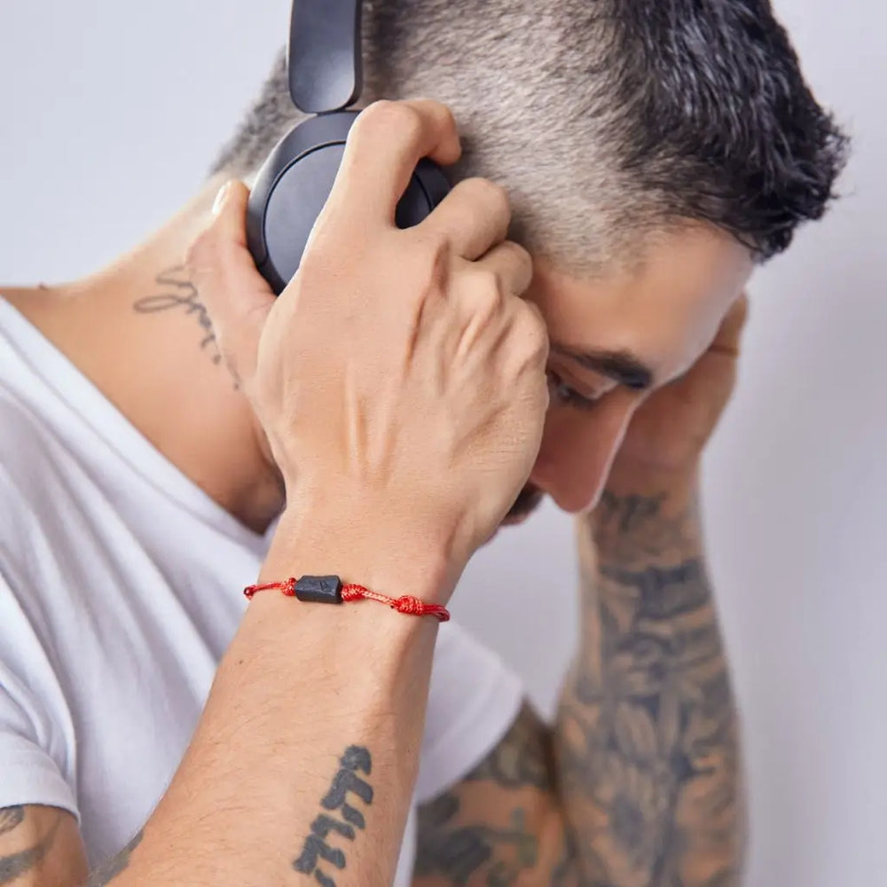 Black tourmaline energy shield bracelet -Luck Strings