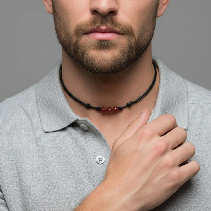 Carnelian Beaded Choker