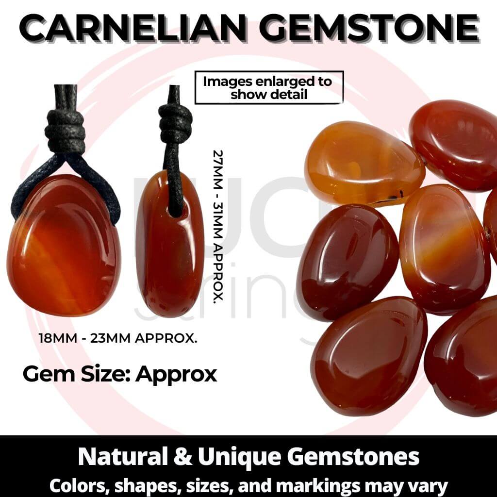 Luck Strings Carnelian Pendant - Ember Glow
