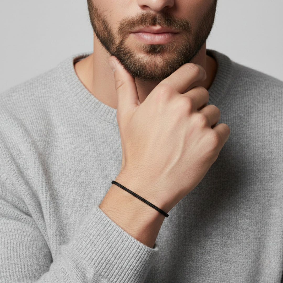 Black Adjustable Cord Bracelet