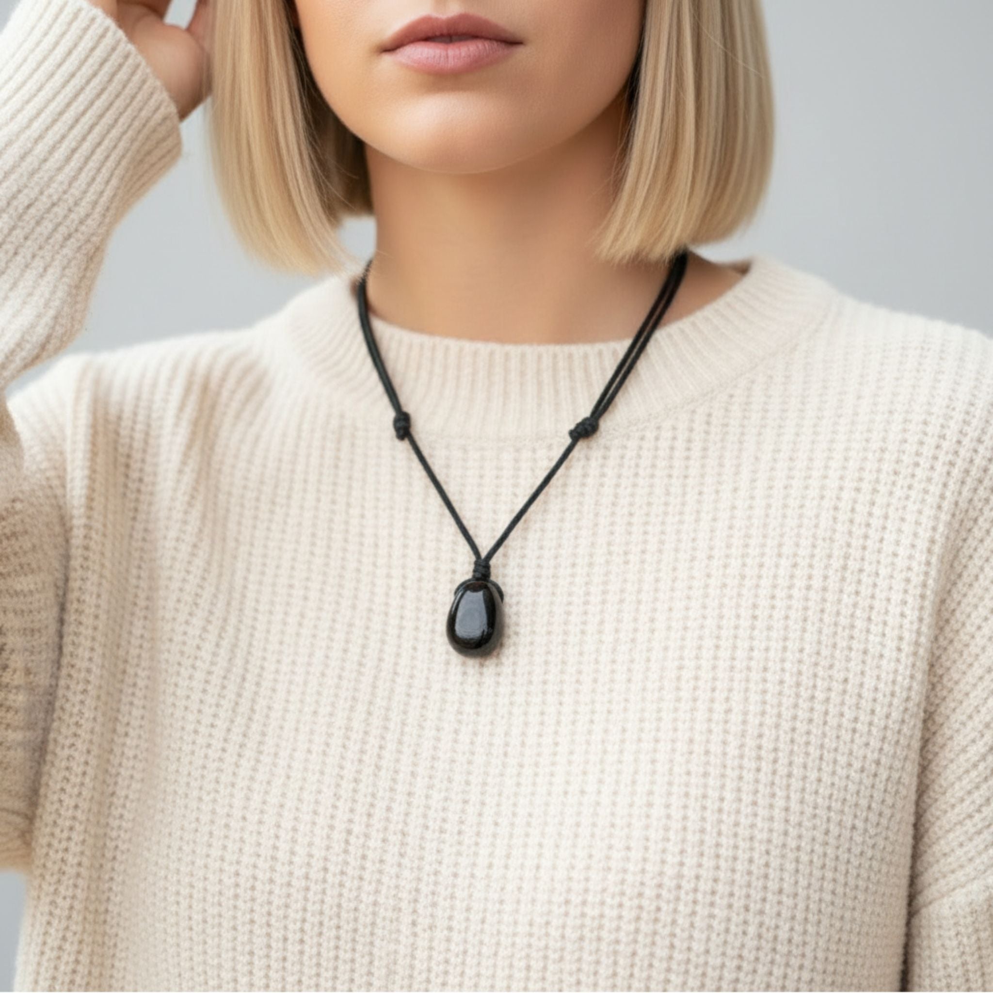 Jet Necklace | Classic Beauty & Ancient Protection - Luck Strings