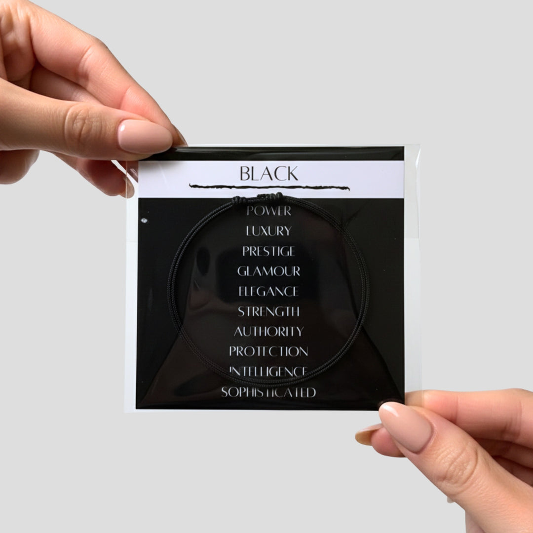 Black Adjustable Cord Bracelet