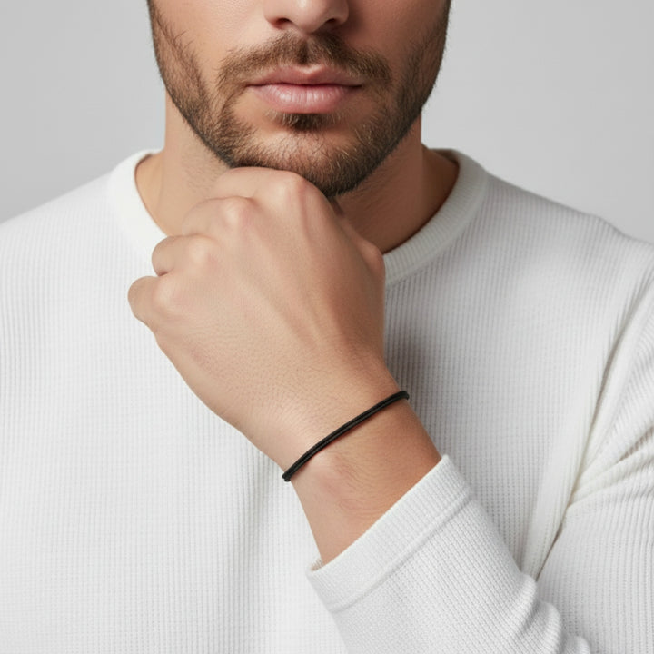 Black Adjustable Cord Bracelet
