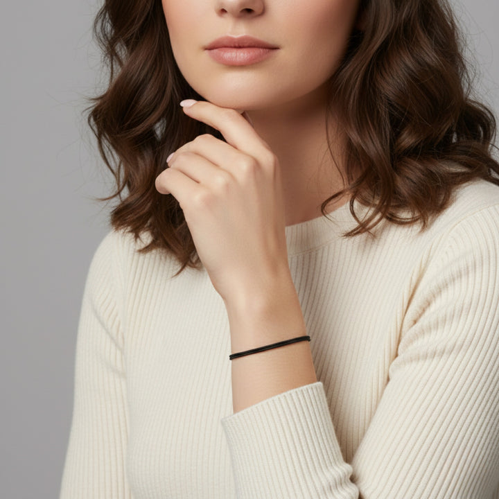 Black Adjustable Cord Bracelet