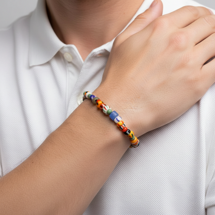 Colorful Mixed Chevron Beaded Bracelet