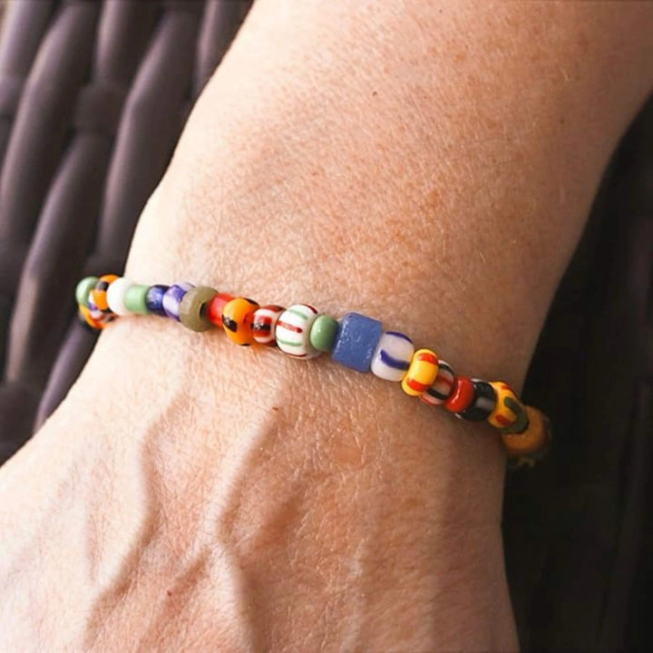 Colorful Mixed Chevron Beaded Bracelet