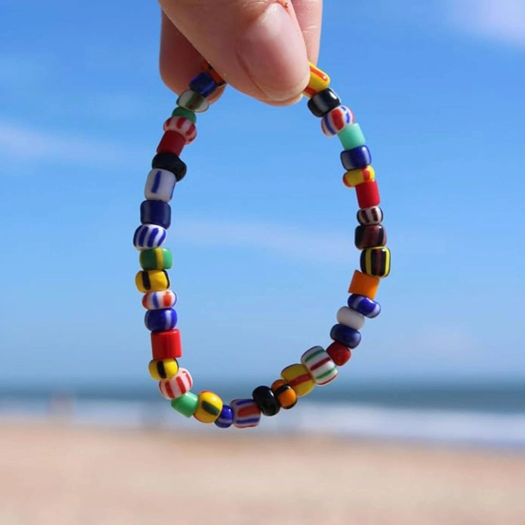 Colorful Mixed Chevron Beaded Bracelet
