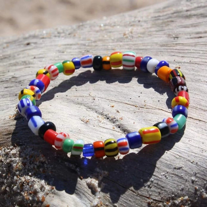 Colorful Mixed Chevron Beaded Bracelet