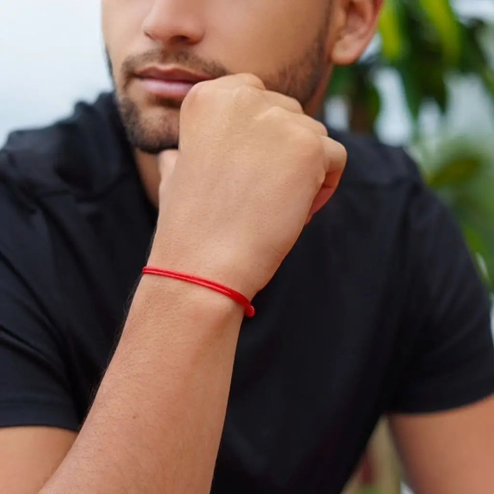 Waterproof Red String Bracelet for Men - Durable & Adjustable.