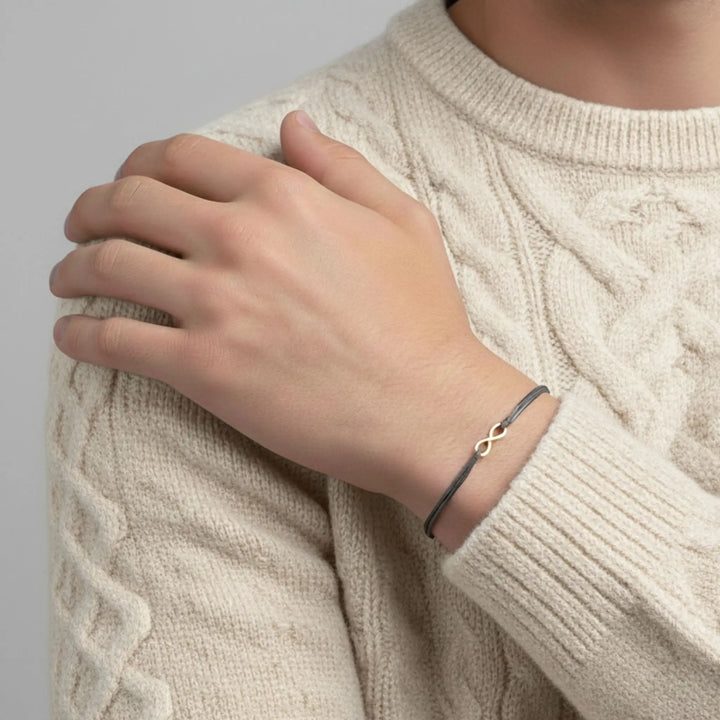14K Gold Infinity Cord Bracelet – Multicolor