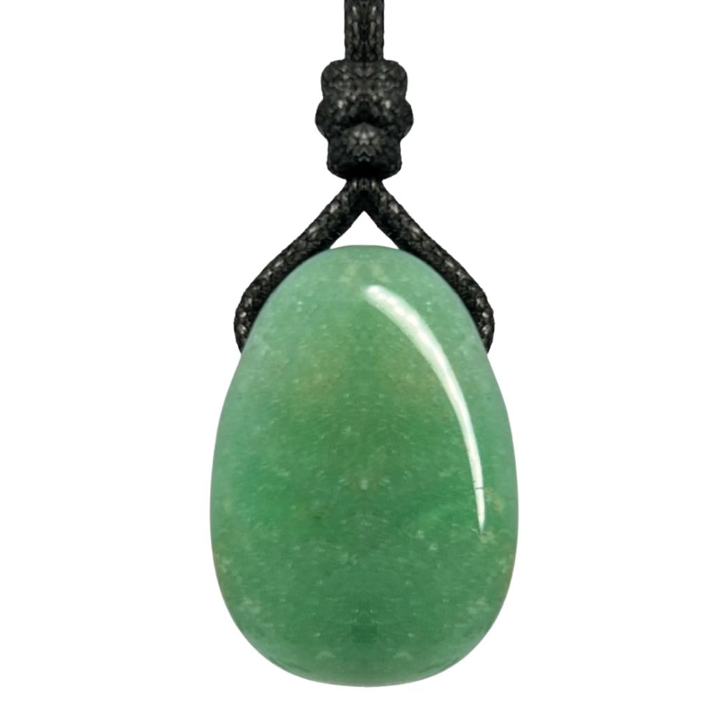 Green Aventurine Pendant Necklace - Adjustable Bohemian Style