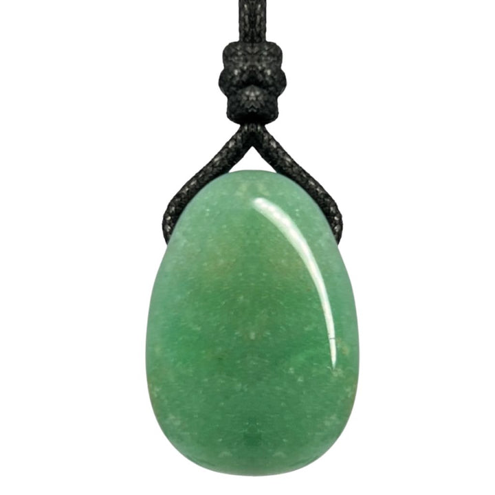 Green Aventurine Pendant Necklace - Adjustable Bohemian Style
