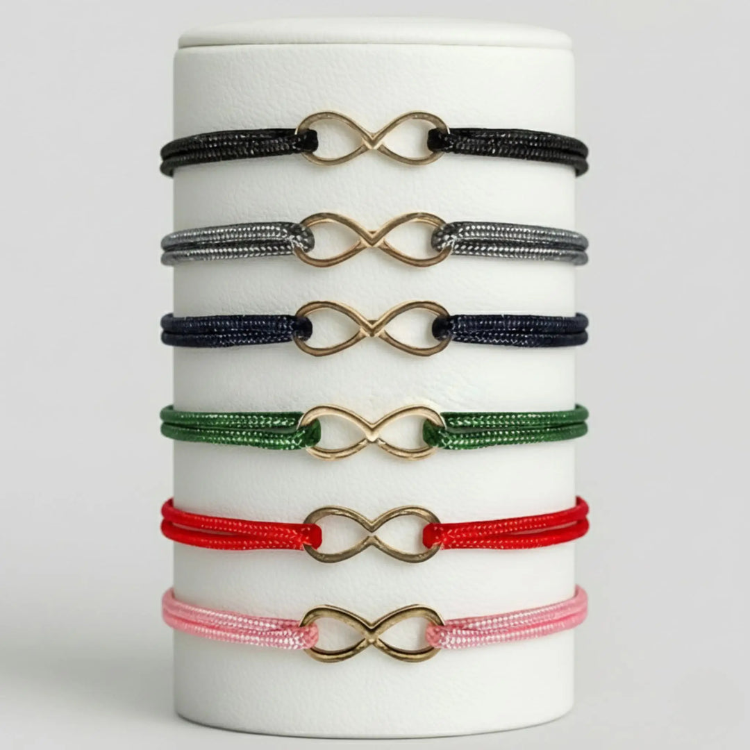 14K Gold Infinity Cord Bracelet – Multicolor
