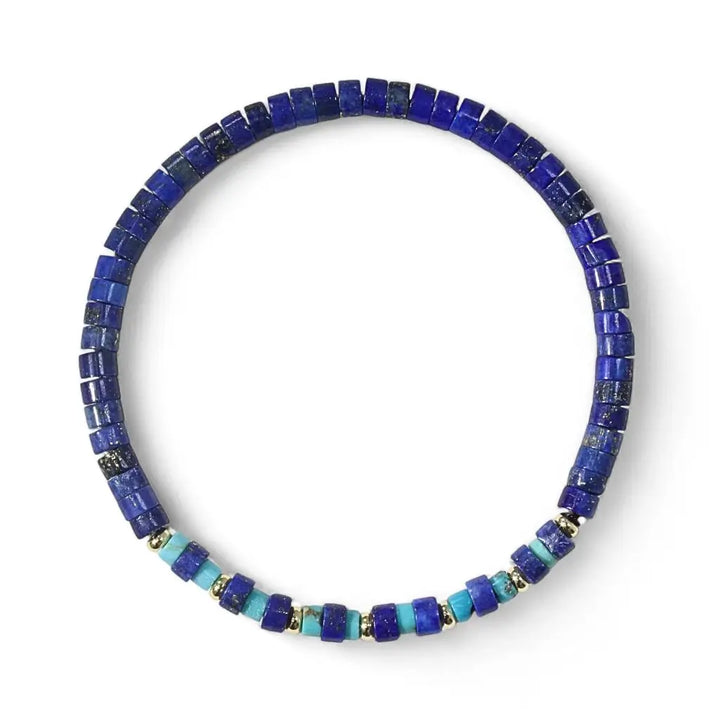 Lapis Lazuli & Turquoise Bracelet | 14K Gold