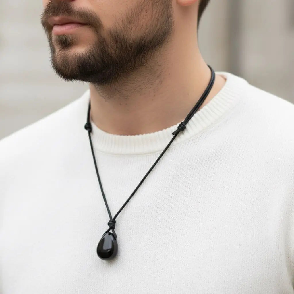 Luck Strings Black Tourmaline Pendant - Protective Shield