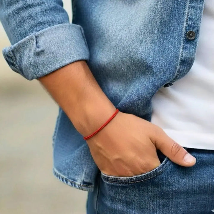 Lucky Red String Bracelet - Minimalist Protection from Evil Eye Accessory