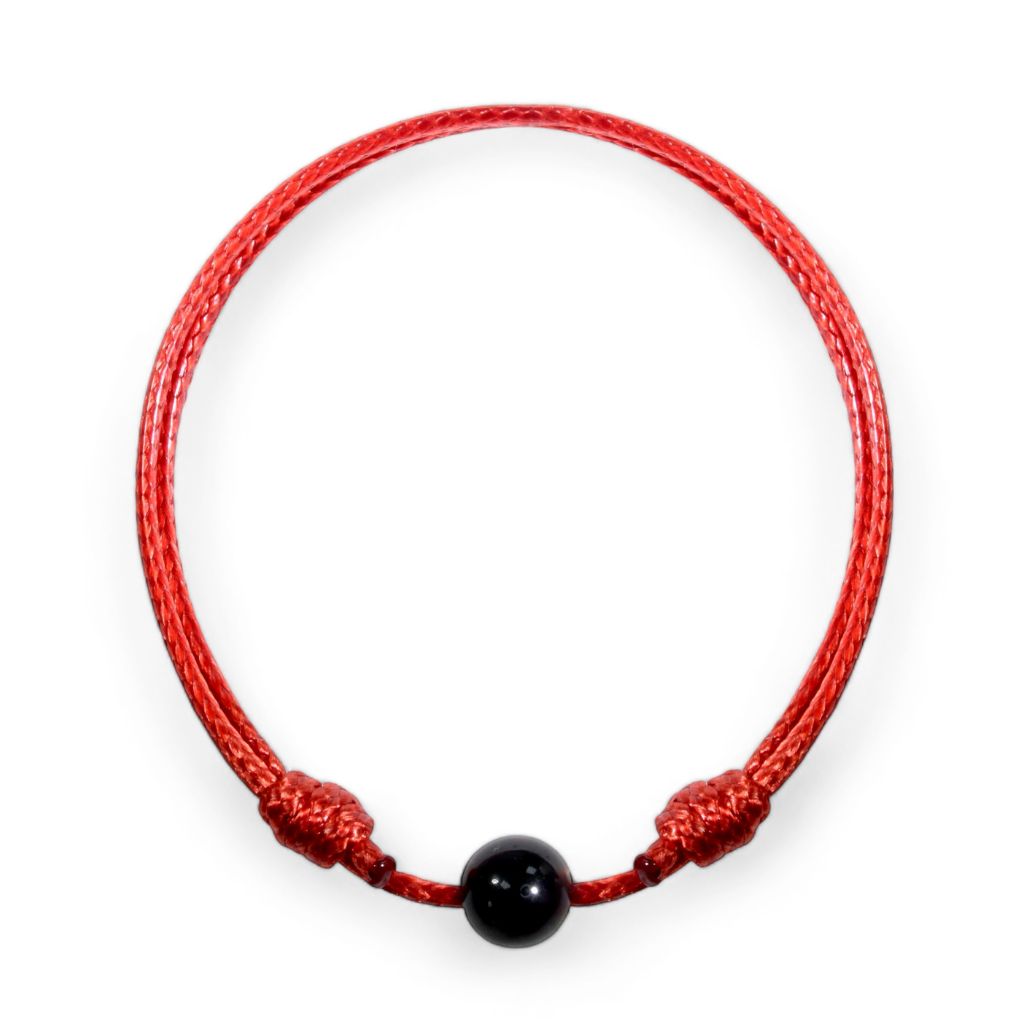Red string black tourmaline bracelet