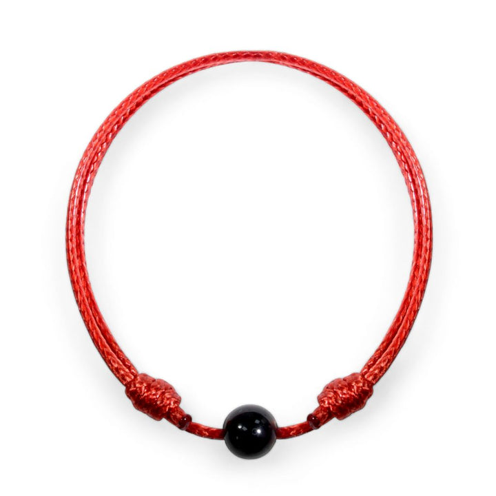 Red string black tourmaline bracelet