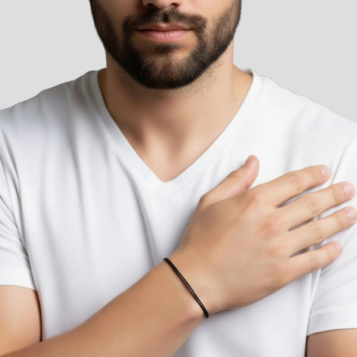 Black Adjustable Cord Bracelet