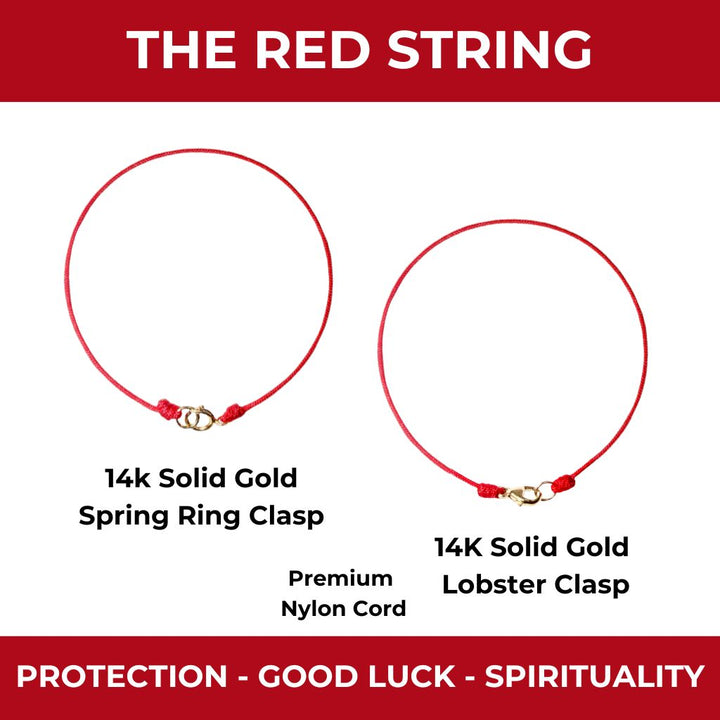 Spring Ring vs Lobster Clasp Comparison for Nylon Red String Bracelets Luck Strings