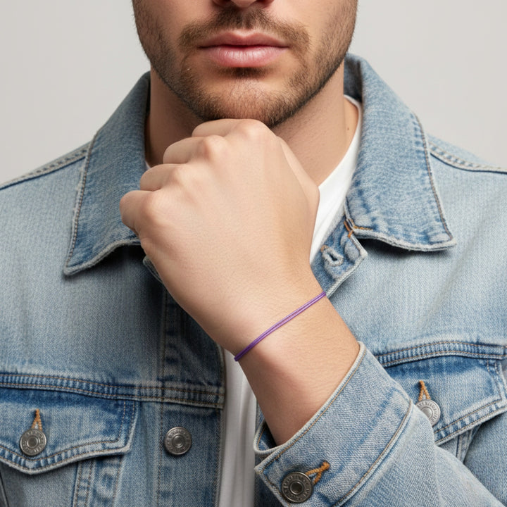 Purple Cord Bracelet Adjustable