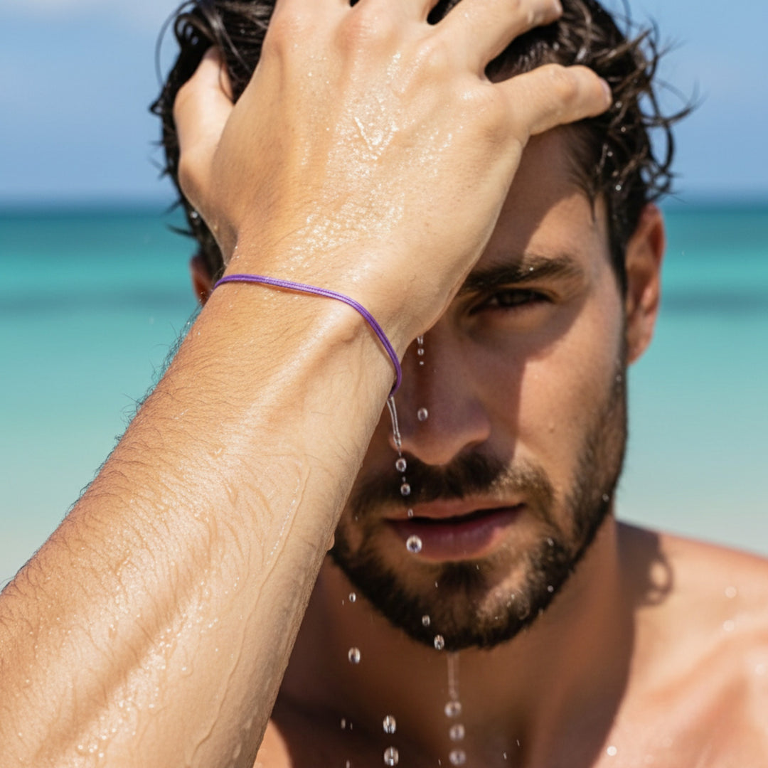 Purple Cord Bracelet Adjustable