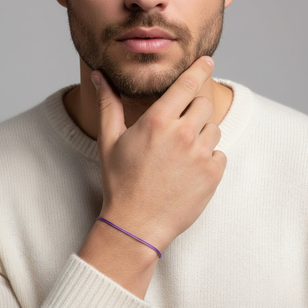 Purple Cord Bracelet Adjustable